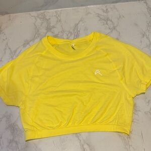 Oner Active Bright Yellow Short Sleeve Crop Top